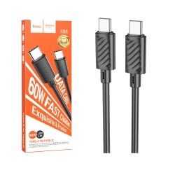 Hoco X88 Gratified 60W Type-C to Type C Cable 1m Black Hoco X88 Gratified 60W Type-C to Type C Cable 1m Black